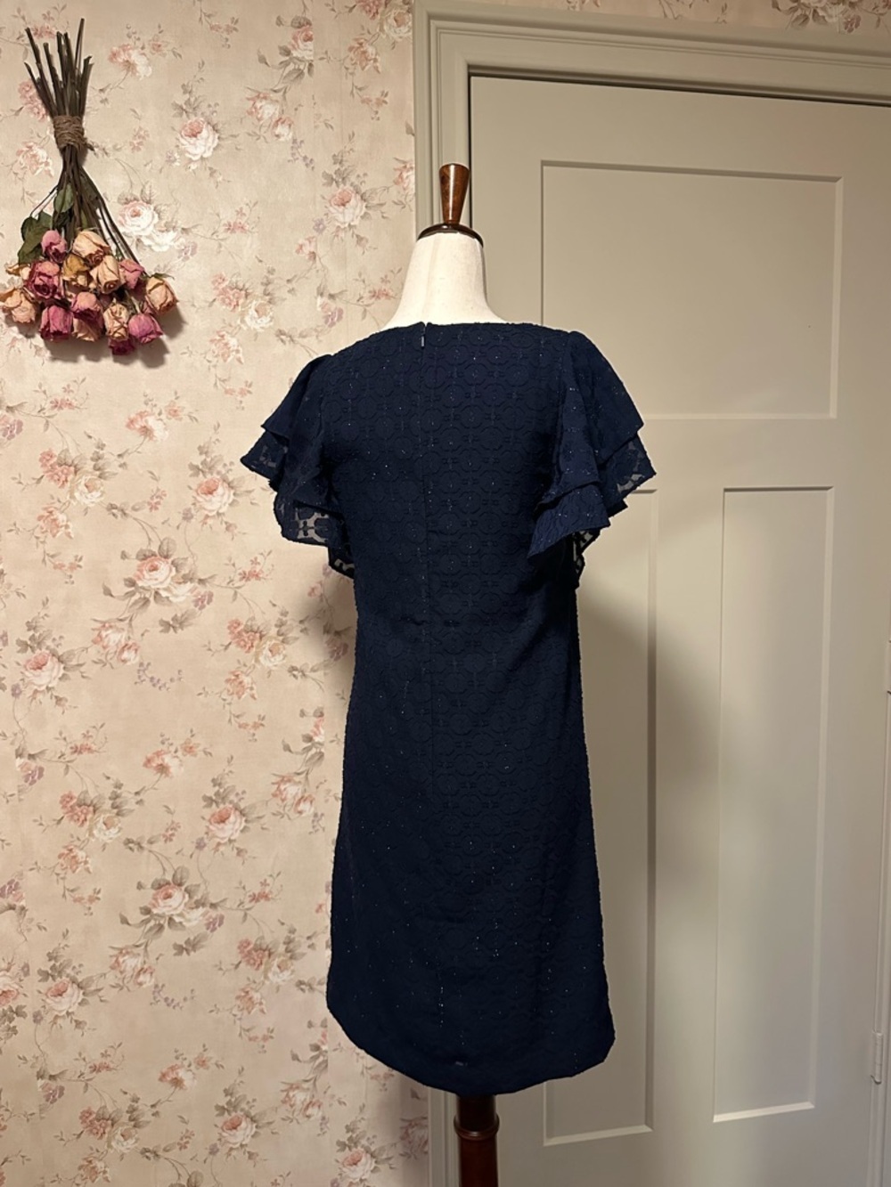 NWT Lilly Pulitzer Dress Kathie 0 Navy Tanzanian Clip - Picture 5 of 10